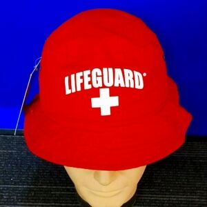 Life guard Red Bucket Hat one size fits all